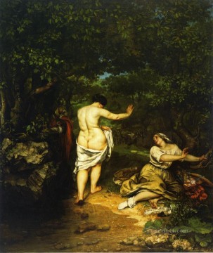 realism realist Painting - The Bathers Realist Realism painter Gustave Courbet